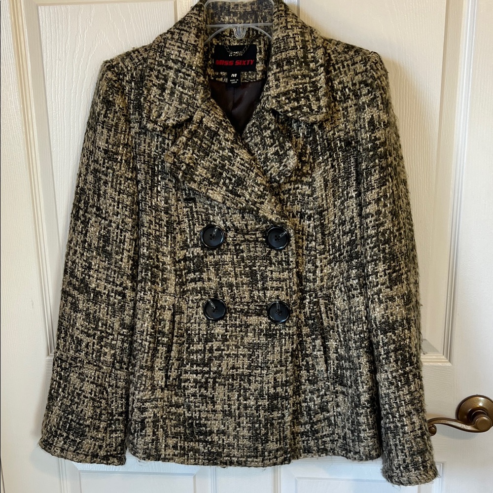 Miss Sixty Tweed Peacoat
